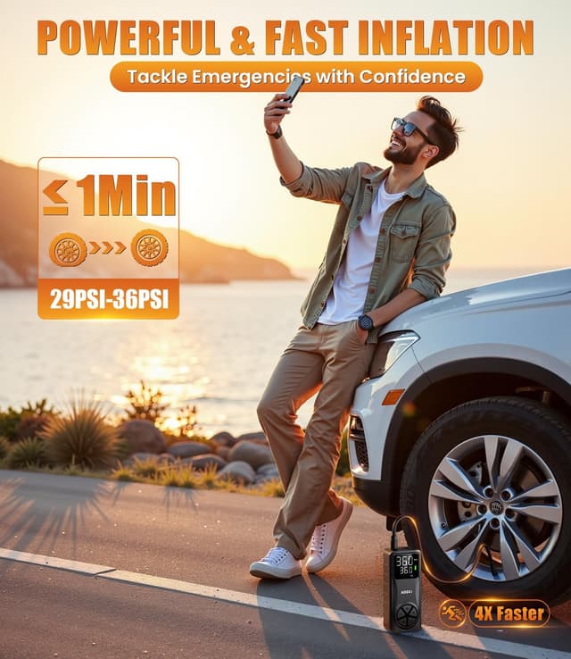 Detalle 2 de AOSKI 150PSI Portable Air Compressor