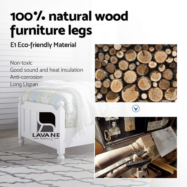 Detalle 1 de La Vane 4 inch Wooden Furniture Legs 4PCS