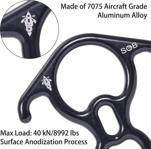 Detalle de SOB Discensore per arrampicata e calata Ríg 8 in lega di alluminio (8–13 mm)