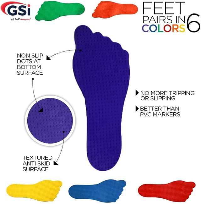 Detalle de GSi Spot Markers for Kids – Non-Toxic Non-Slip Hand & Arrow Markers for Preschool Learning