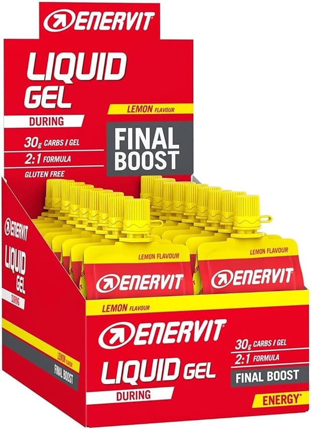 Detalle de ENERVIT Liquid Gel Limón 🍋, Energía para Deportes de Resistencia
