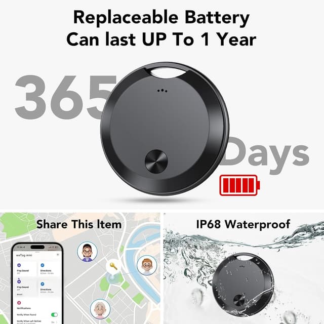 Detalle 2 de Smart Air Traceur Tag (lot de 4) compatible Apple Find My – localisateur de clés, portefeuilles, valises et sacs