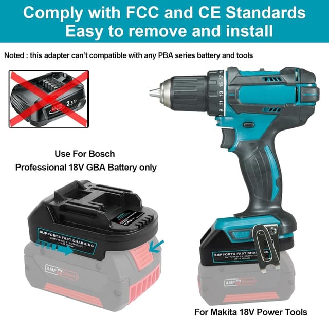 Detalle 2 de Adaptateur batterie USB Powarobor 18 V