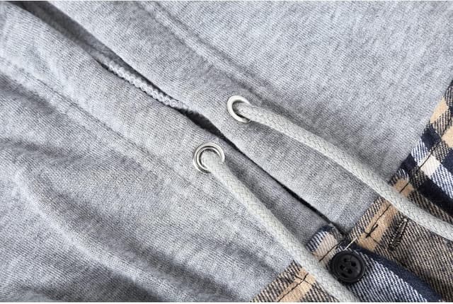 Thumbnail 5 de ZITY Flannel Hoodie Shirt