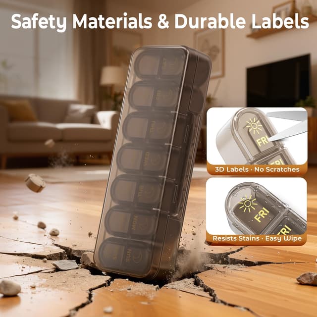 Thumbnail 6 de Betife 7‑Day Pill Box Organiser 2x Daily