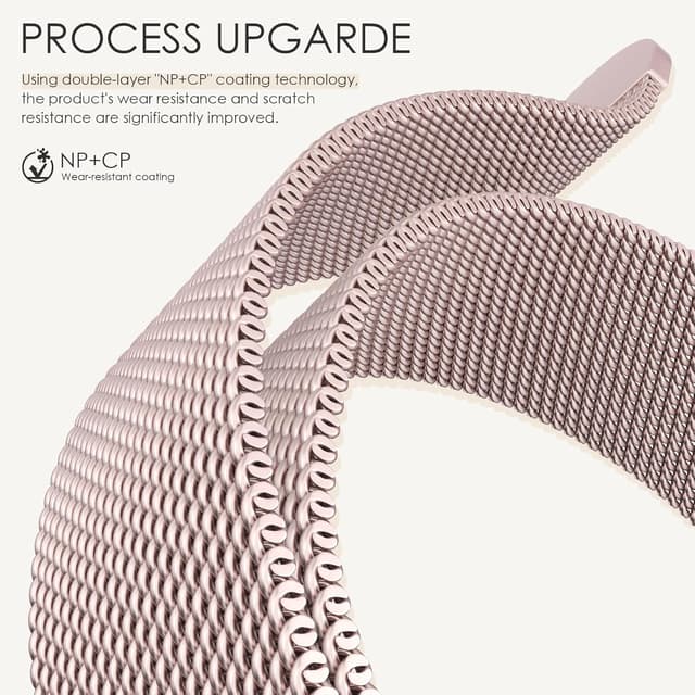 Detalle de Original Milanese Loop 38–49mm adjustable magnetic strap