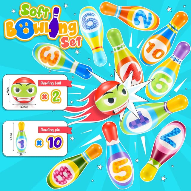 Detalle de Adeokay Bowling Set 12-teilig für Kinder