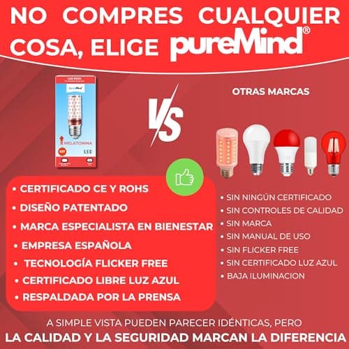 Thumbnail 3 de Puremind Luz Roja E14 625–630nm