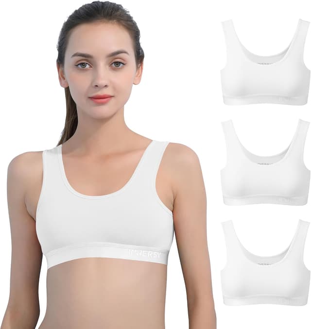 Thumbnail 6 de INNERSY Girls Sports Bra Cotton Crop Tops 6-16
