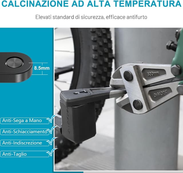 Thumbnail 5 de TECHCYC Lucchetto pieghevole 86 cm per bici