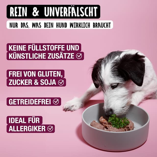 Detalle 2 de TIERLIEBHABER Nassfutter für Hunde Probierpaket 8x400 g (Huhn mit Gemüse) – von Tierärzten entwickelt