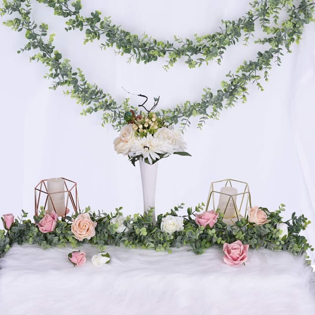 Thumbnail 4 de DearHouse Faux Eucalyptus Garland 6 ft, 2-Pack
