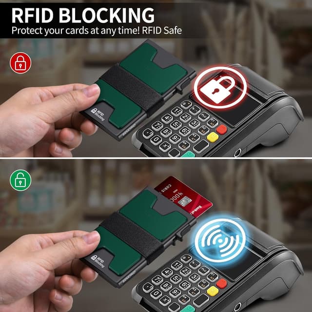 Detalle 2 de SEMRID Slim Aluminum Card Holder Wallet holds 12+ cards đź’Ľ