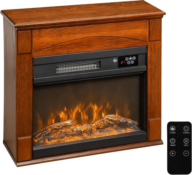 Imagen de HOMCOM Cheminée électrique 2000W effet flamme 3D en OfertitasTOP