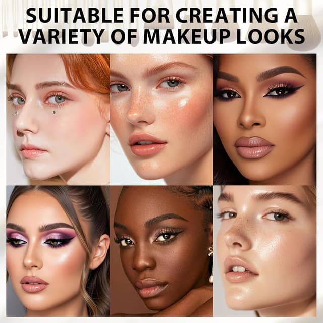 Thumbnail 5 de HEYMKGO Juego de 16 brochas maquillaje profesionales