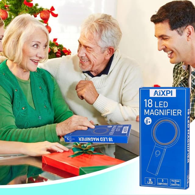 Thumbnail 6 de 10X Magnifying Glass with Light and Stand