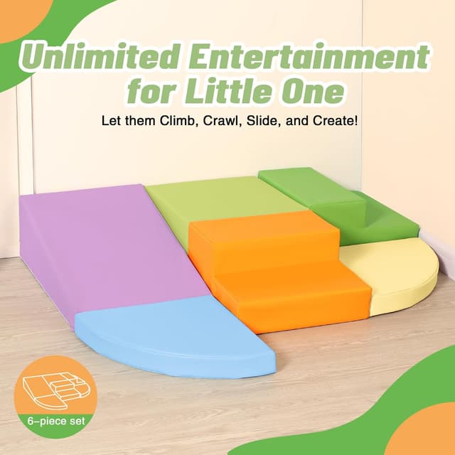 Thumbnail 6 de Wilwolfer Kids Soft Play Set 6‑pc Grassy Green