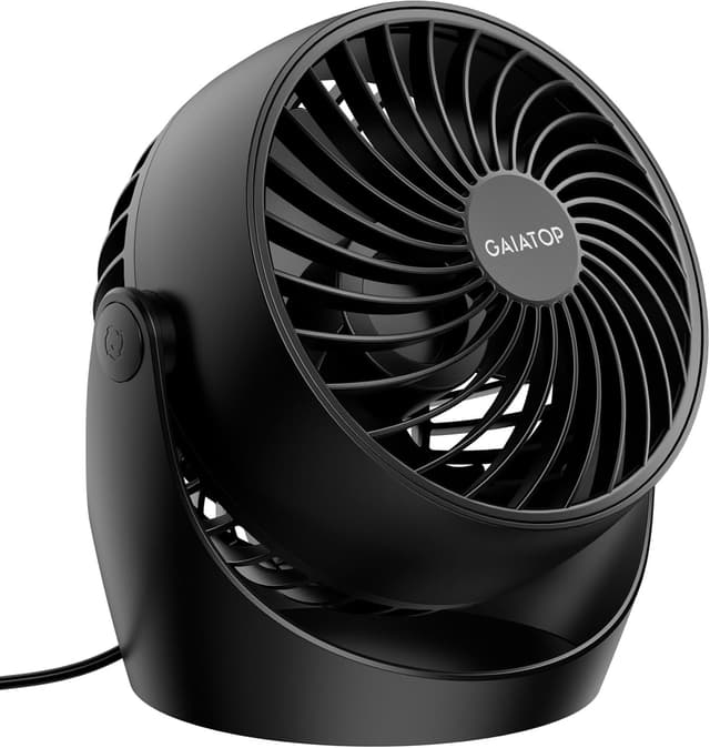Detalle de Gaiatop Desk Fan (5-Inch) Portable Electric Table Fan with 3 Speeds and 360° Adjustable Tilt