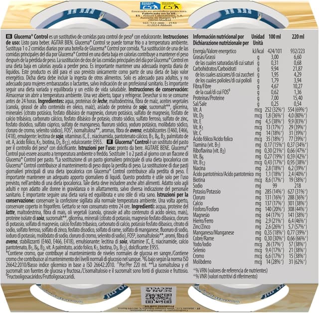 Thumbnail 1 de Glucerna Control sabor vainilla 4x220ml