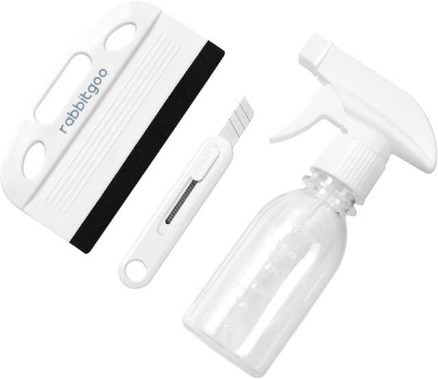 Detalle de rabbitgoo Window Tint Kit (3-Piece) with Suede Squeegee, Utility Knife & 120ml Adjustable Spray Bottle