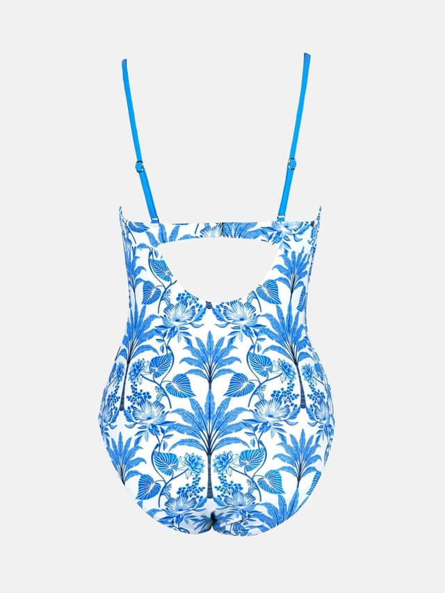 Detalle de CUPSHE Costume da bagno intero donna con scollo a V profondo e ritaglio incrociato sulla schiena