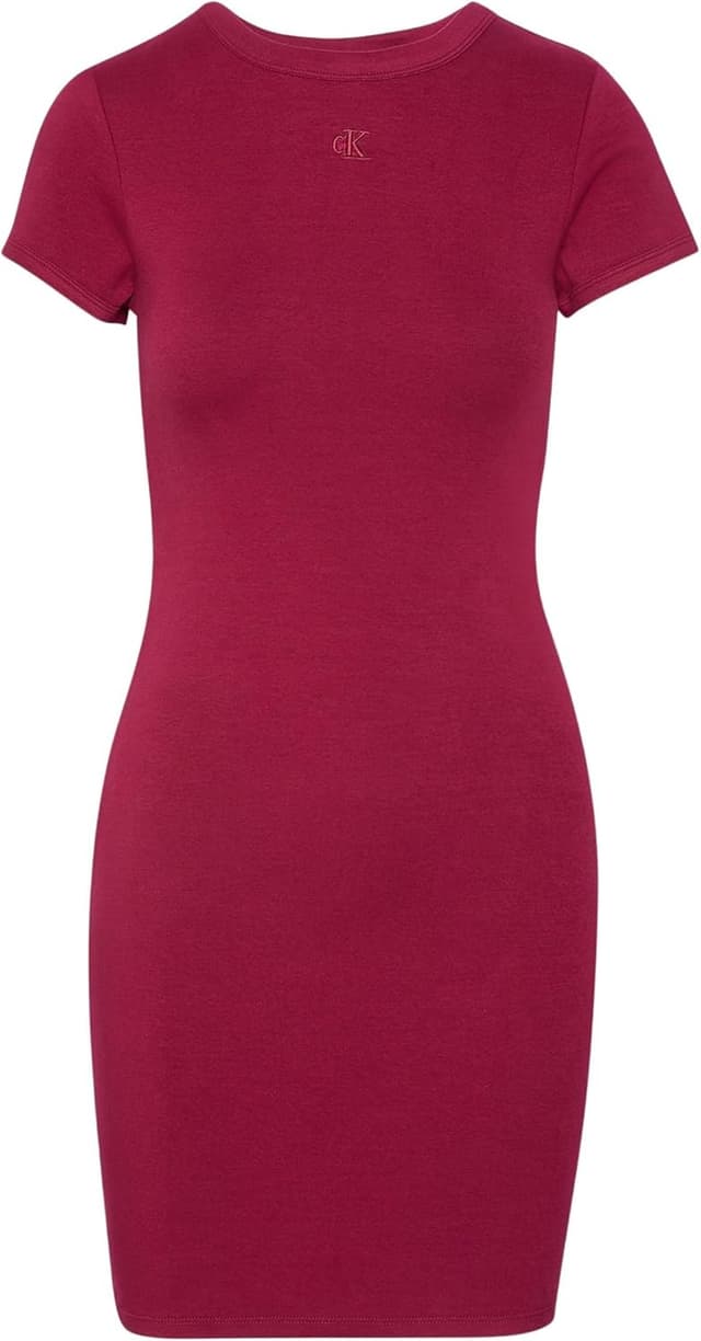 Detalle 2 de Calvin Klein Donna Abito a T-Shirt Mini con Scollo Rotondo