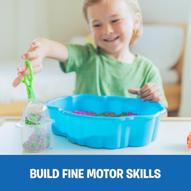 Detalle de Educational Insights Pluffle® Sensory Station Sensory Bin Foam Set (Ages 3+) – No-Mess Alternative to Sand Toys & Slime