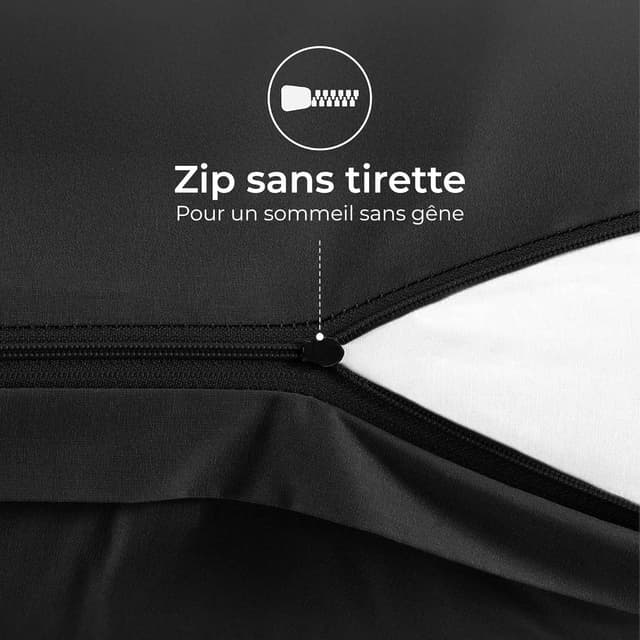 Thumbnail 6 de Dreamzie Taies d’oreiller 40x60 en coton renforcé (set de 2) anthracite – certification Oeko-Tex