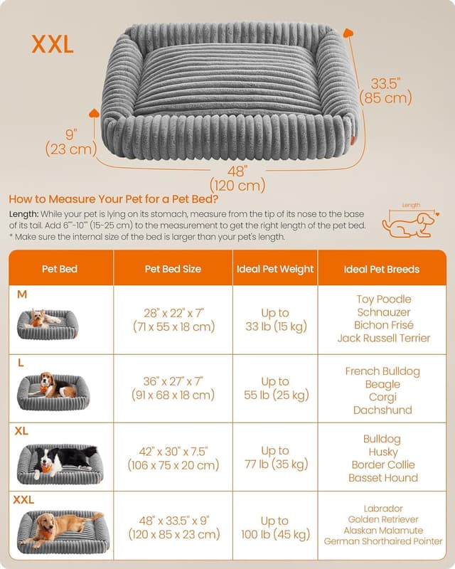 Detalle 2 de Extra Large Dog Sofa Bed 120 x 85 x 23 cm