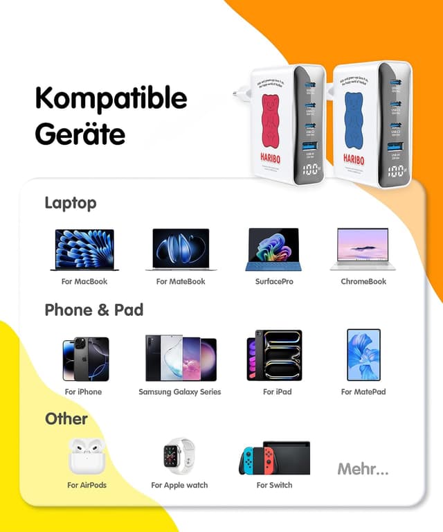 Thumbnail 6 de Haribo 100W USB C Ladegerät 4‑Port