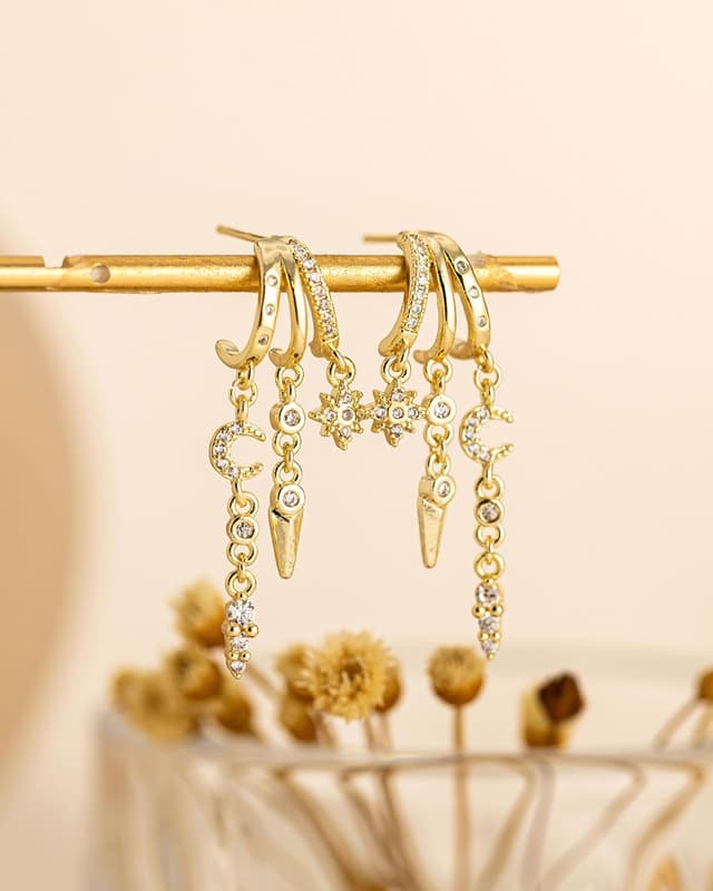 Thumbnail 3 de HANLI Ohrringe Creolen mit 925 Silber