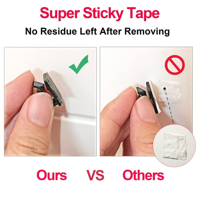 Thumbnail 6 de Tomario V2 Cable Clips Self Adhesive (40PCS) for desk, wall and workshop cable management