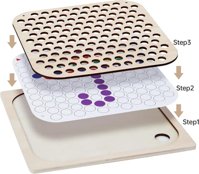 Detalle 2 de ANPEAC Montessori Holzspielzeug für Vorschule 3 Jahre 🎲