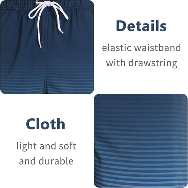 Detalle de Aisprts Costume da bagno uomo 2 in 1 con fodera a compressione, idrorepellente e asciugatura rapida