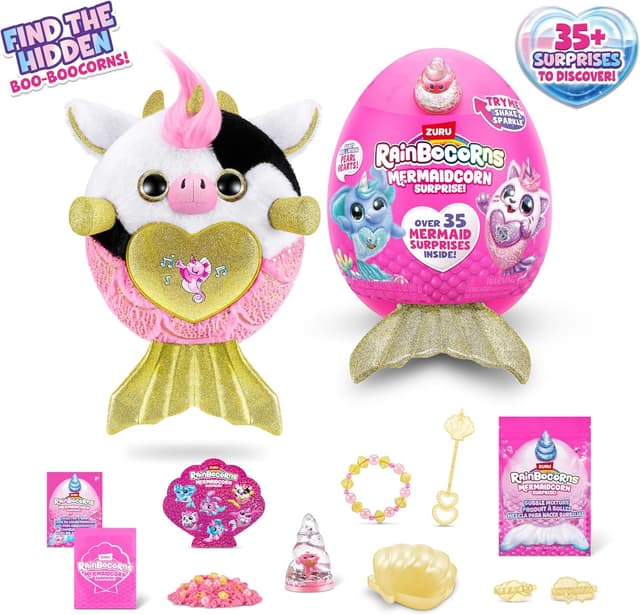 Detalle de Rainbocorns Mermaidcorn Serie 7 Mucca – peluche da collezione con sorprese sirena