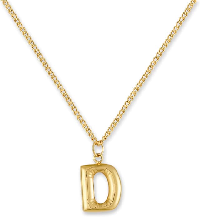 Detalle de GD GOOD.designs Collar Letra Dorada Bubble 18K