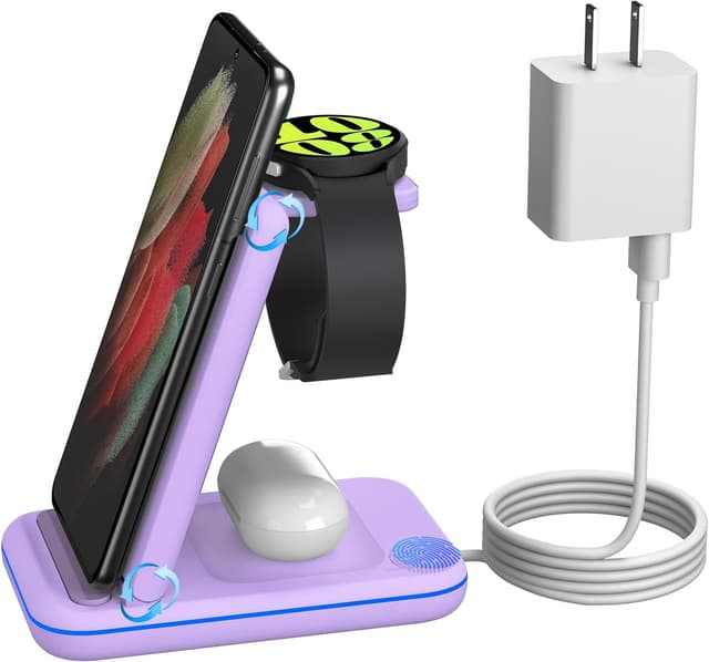 Thumbnail 6 de HOLYJOY Foldable 3-in-1 Wireless Charger for Galaxy