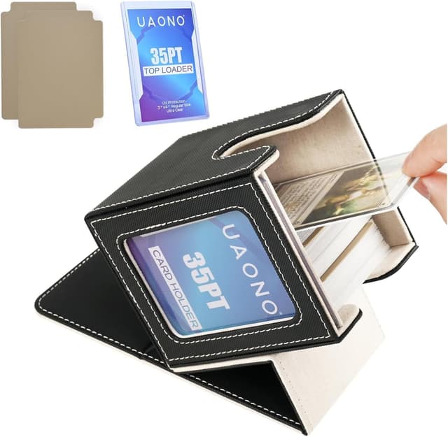 Detalle de UAONO Kartendeck Box für MTG Commander (EDH) inkl. Top Loader, Platz für 100+ doppelt gesleevte Karten