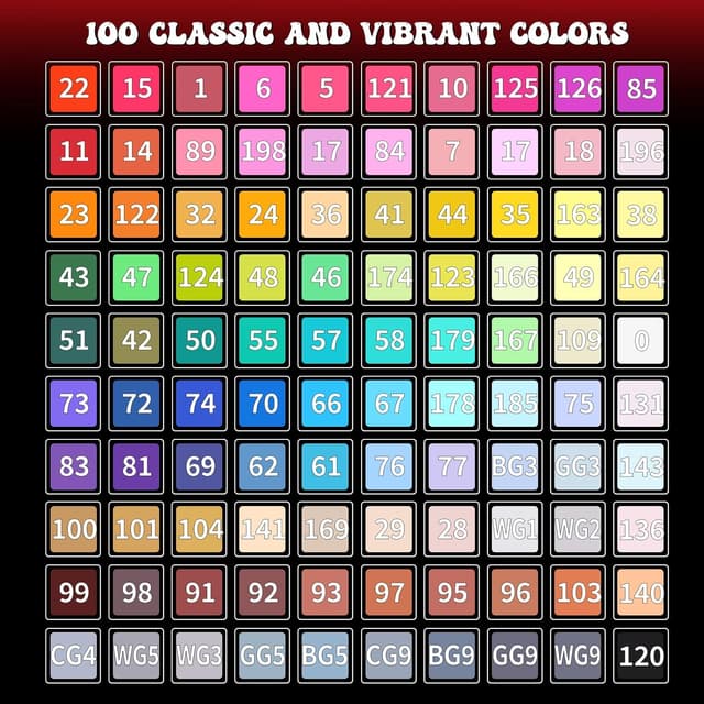 Detalle de Vallteng 100 couleurs feutres à alcool