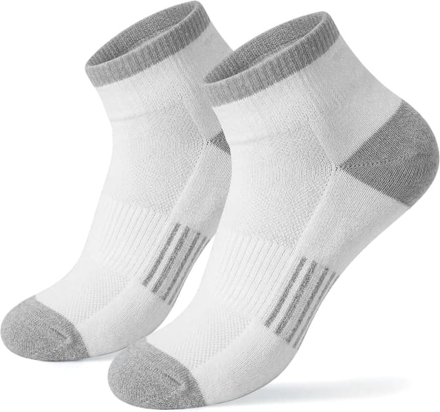 Detalle de Quoboquo Socquettes homme en coton respirantes et rembourrées, avec compression légère (pack 1 ou 6 paires) Tailles 39-46