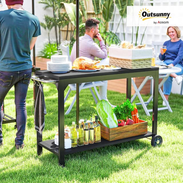 Detalle 2 de HOMCOM Desserte de jardin 135 x 55 cm