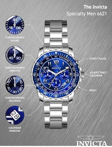 Detalle 2 de Invicta Specialty 45 mm reloj de acero inoxidable