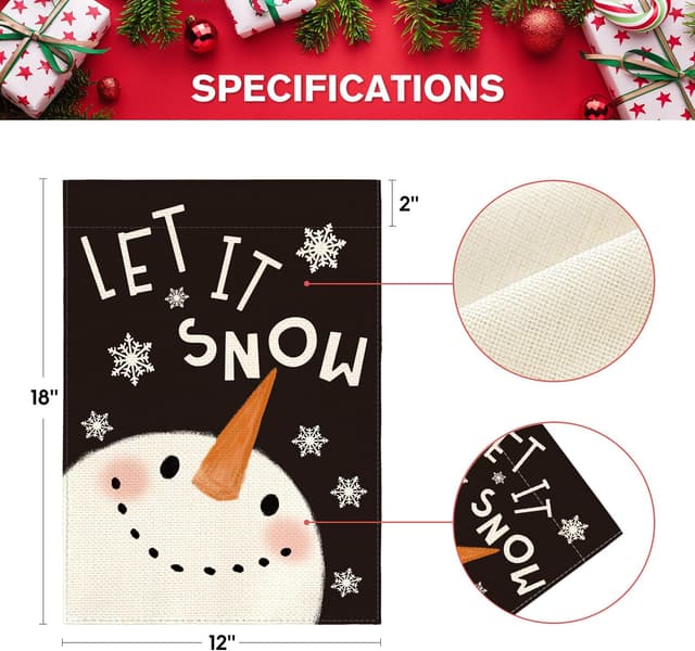 Thumbnail 4 de AVOIN Colorlife Let It Snow Flag 28 x 40 🚩