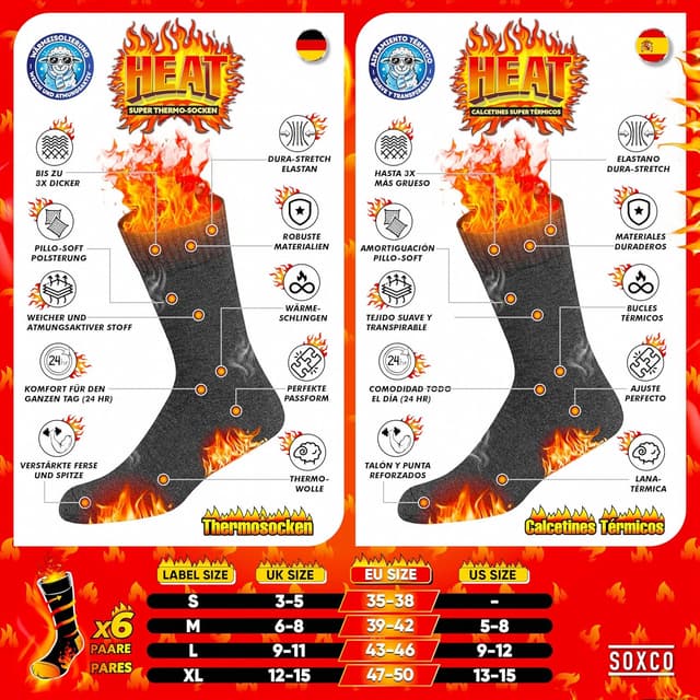 Thumbnail 4 de SOXCO Calcetines Térmicos 6 pares