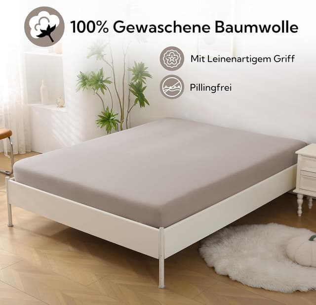 Detalle 2 de SOULFUL Spannbettlaken 120x200 cm mit 25 cm