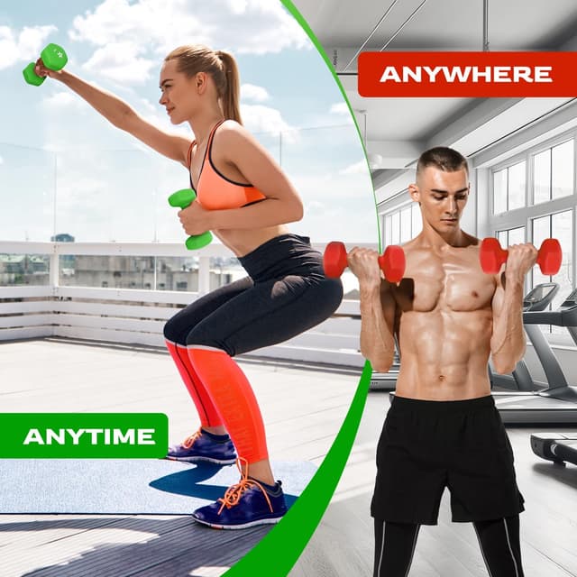 Detalle de Yes4All set manubri palestra in neoprene esagonali con impugnatura ergonomica (coppia)