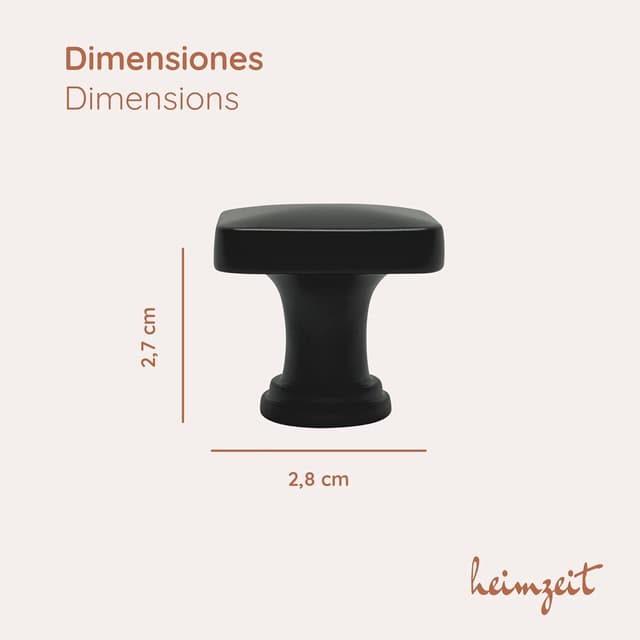 Detalle 2 de heimzeit Tiradores Cube y Cómodas 8 piezas