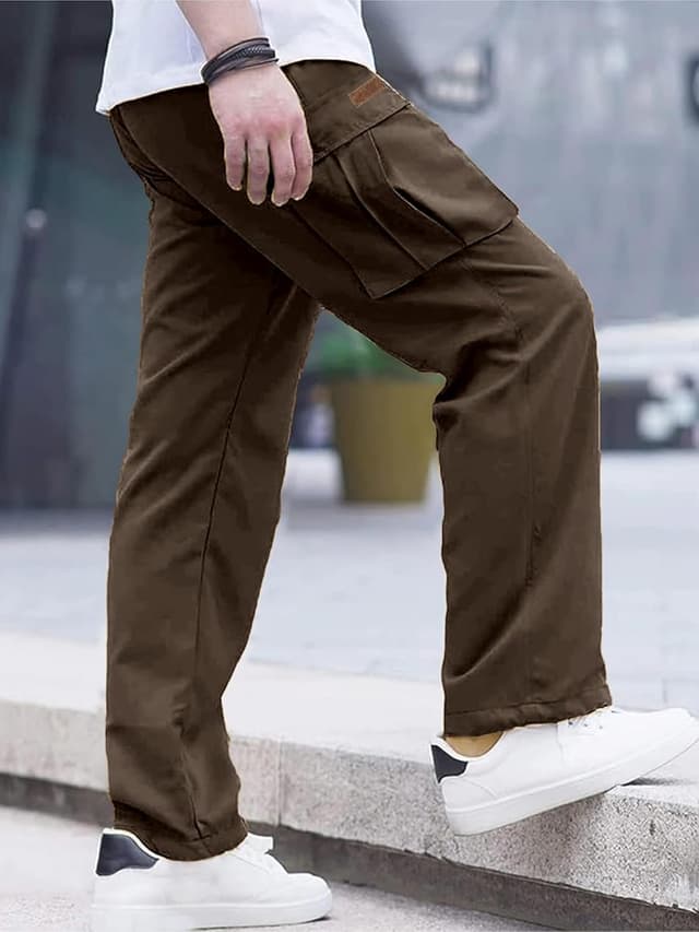 Detalle de Comdecevis Men's Casual Cargo Pants stretch joggers