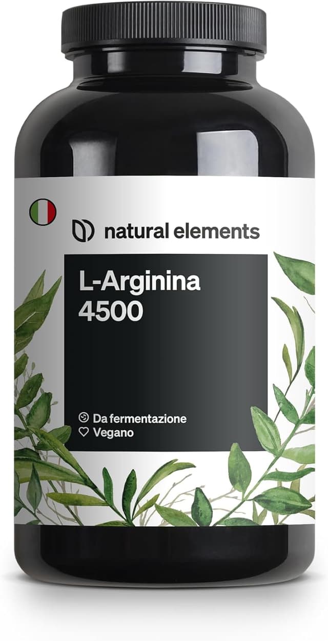 Detalle de L-Arginina 365 capsule vegane da 4.500 mg (L-arginina HCl vegetale) – alto dosaggio