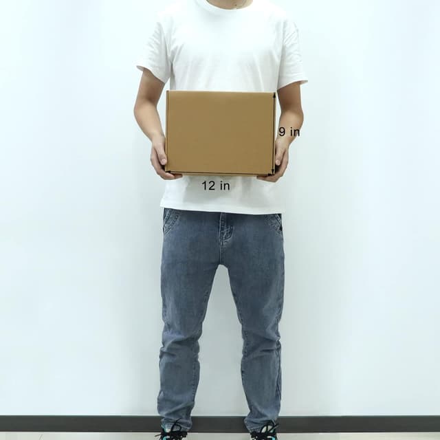 Detalle de HORLIMER 20 Pack Shipping Boxes (Brown) Corrugated Kraft Cardboard Parcel Boxes, 30.5 x 22.9 x 10.2cm